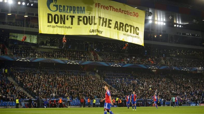 Basel Schalke Liga prvakov Greenpeace Gazprom