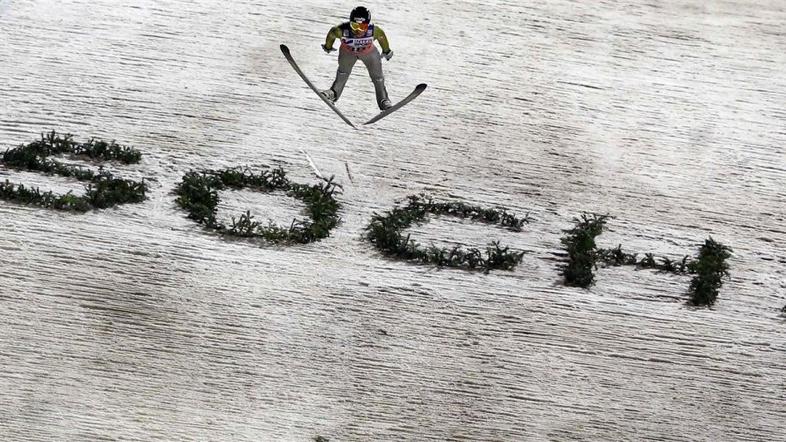 Prevc smučarski skoki Soči svetovni pokal napis