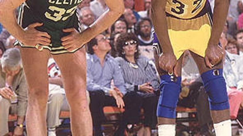 Kelt Larry Bird in Jezernik Magic Johnson v 80. letih.
