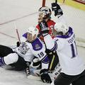 Anže Kopitar je dvakrat podal in enkrat zadel za zmago Kraljev. (Foto: EPA)