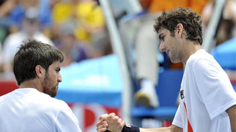 Janko Tipsarević (levo) in Marin Čilić (desno) sta pričakovala težek dvoboj.