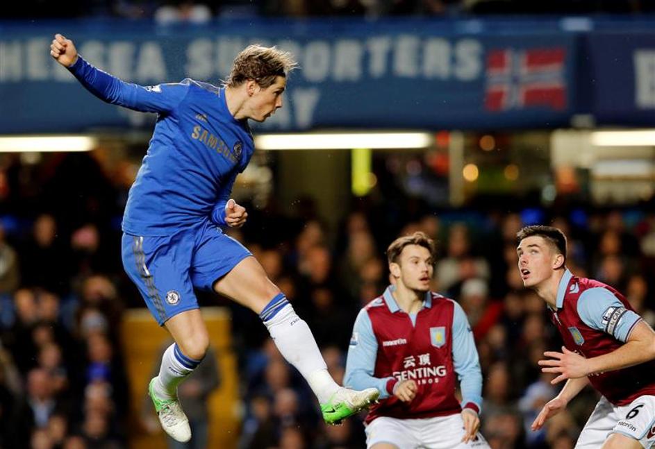 premier league chelsea aston villa torres