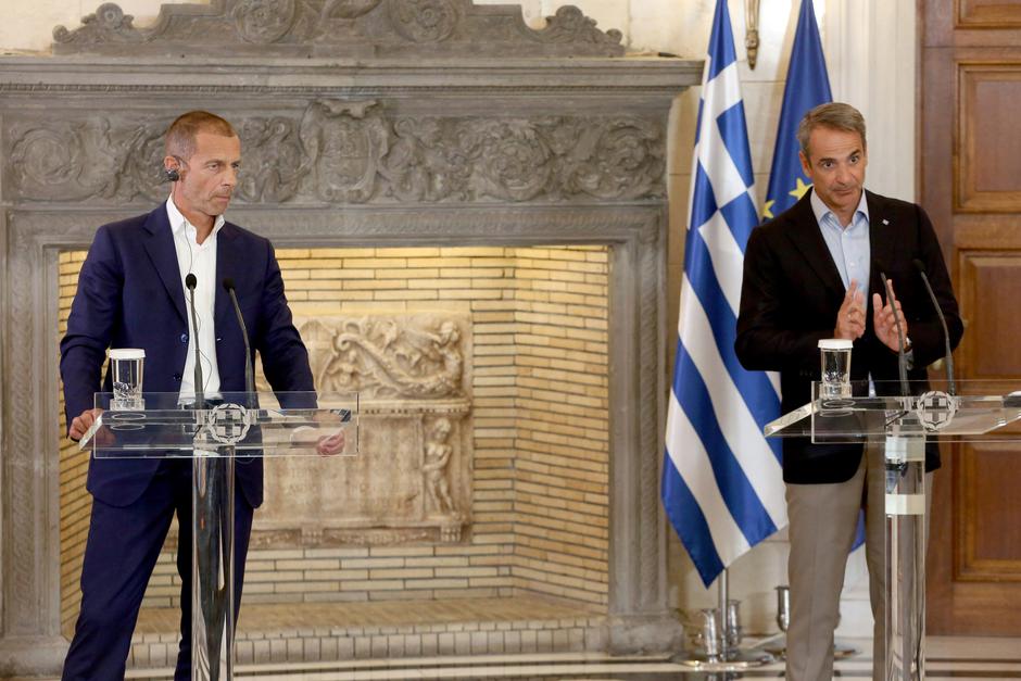 Aleksander Čeferin Kiriakos Micotakis | Avtor: Epa