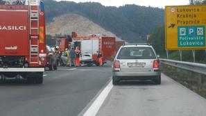 Posledice nesreče petih vozil (Foto: bralec Sašo)