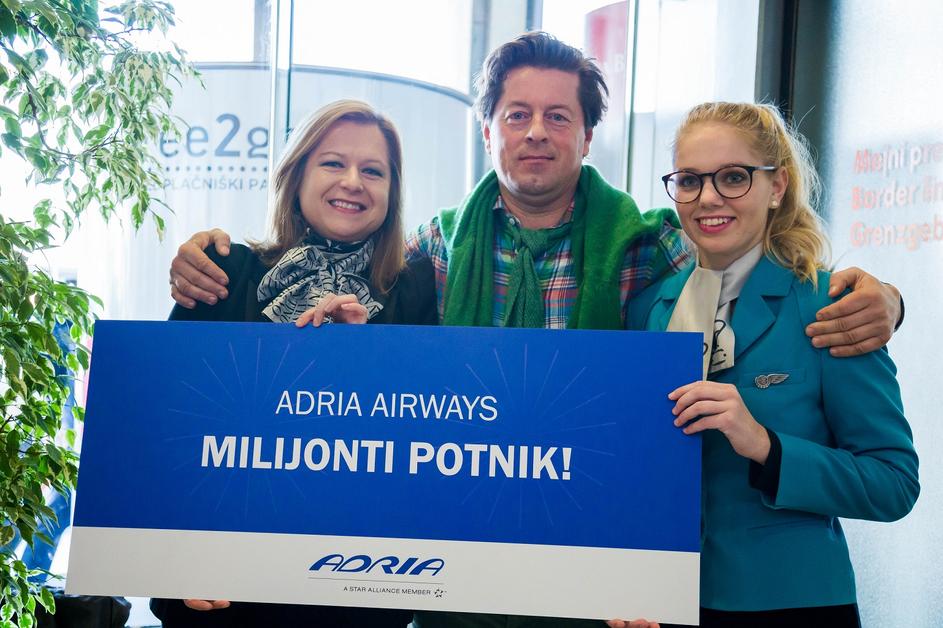 Milijonti potnik Adrie Airways Tilen Klevišar