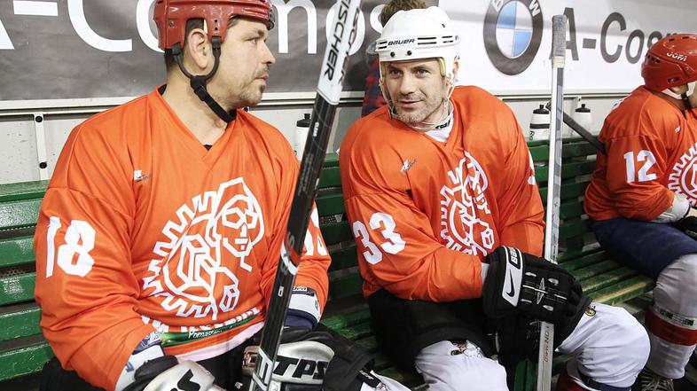 Ivo Jan dobrodelna tekma legende slovenskega hokeja Olimpija Jesenice Tivoli Jak