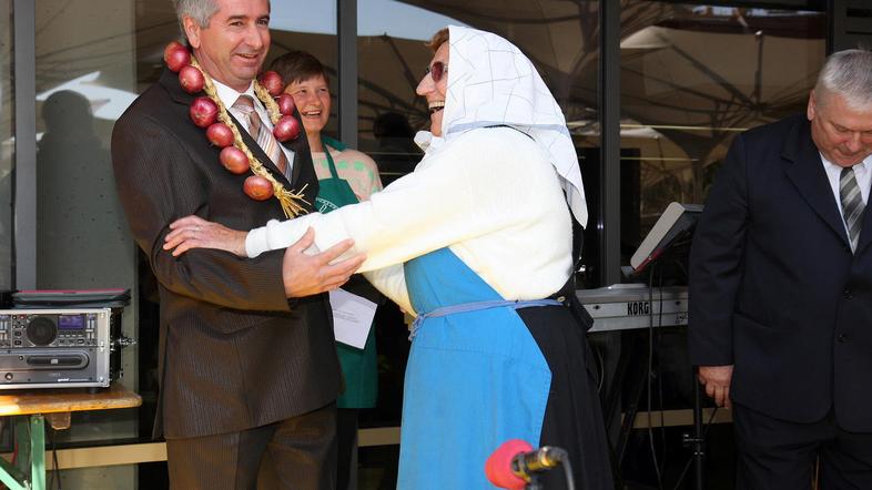 Skoraj dve leti od odprtja – na fotografiji bivši direktor tržnice Janko Heričko