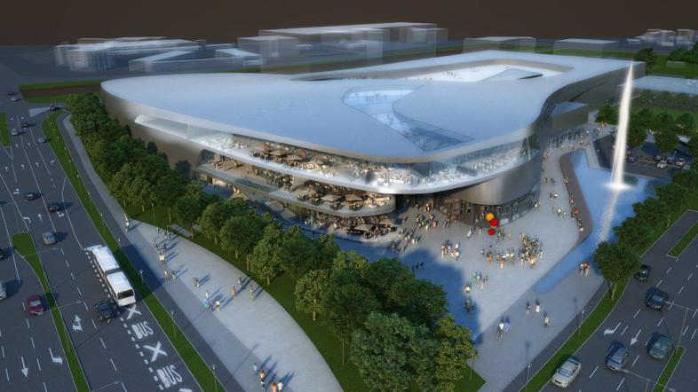 Načrt za nakupovalni center v Šiški
