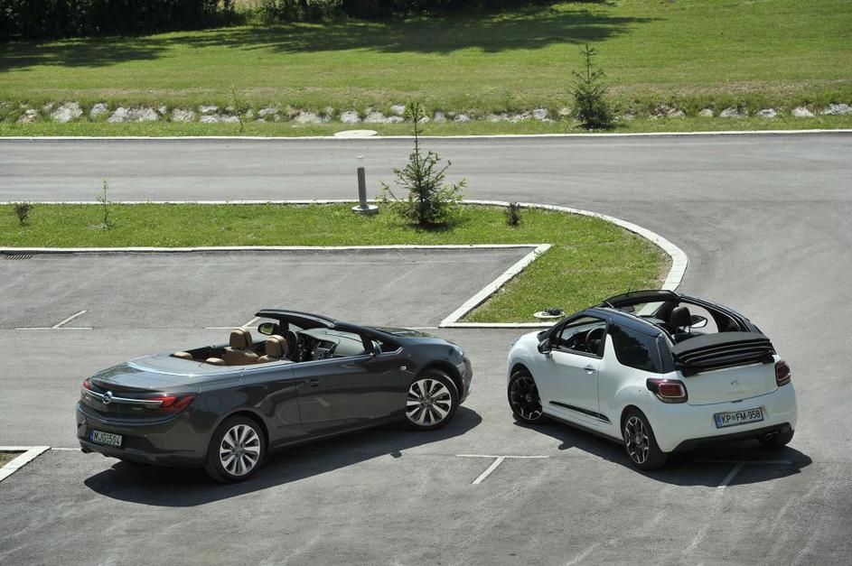 Opel cascada in citroën DS3 cabrio