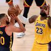 Stephen Curry LeBrona James Lakers Warriors