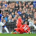 Lukaku Mignolet Everton Liverpool Premier League Anglija liga Flanagan