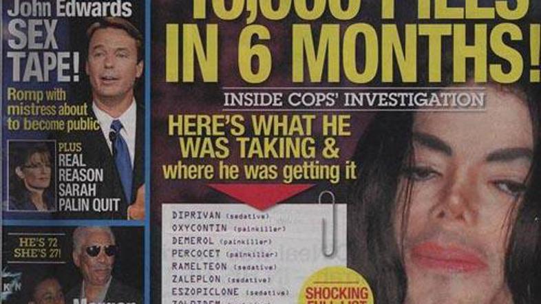 Jackson je bil zasvojen z zdravili, s katerimi je "zdravil" resnične in namišlje