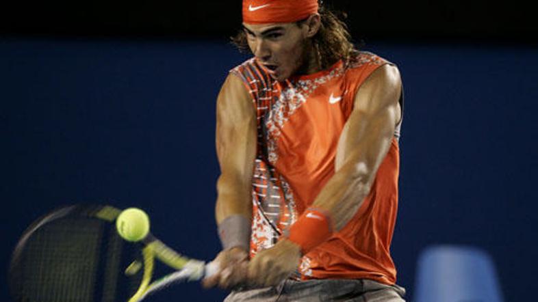 Rafael Nadal je imel zaradi poškodbe nasprotnika najlažje delo.