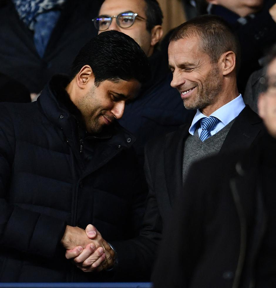 Nasser Al-Khelaifi in Aleksander Čeferin | Avtor: Profimedia