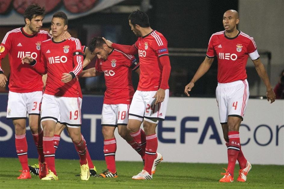 Salvio Garay Luisao AZ Alkmaar Benfica Evropska liga četrtfinale