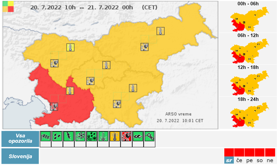 Rdeče opozorilo, požarna ogroženost | Avtor: Arso