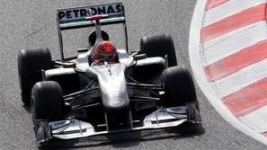 VN Španije 2010 Barcelona Mercedes Schumacher