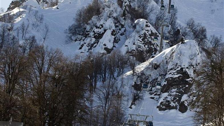 Soči Krasnaja Poljana gondola start proga