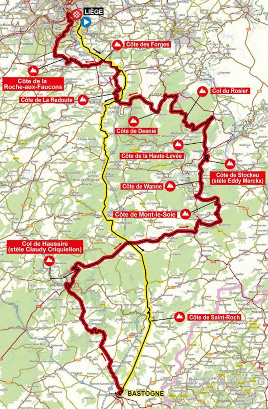 Trasa dirke Liege-Bastogne-Liege | Avtor: Cyclingstage