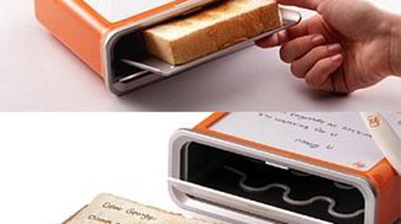 Hip hip hip, strašni trik! Iz toasterja pride toast s sporočilom.