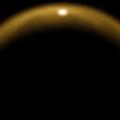Na fotografiji je viden odsev Sonca na severnem delu Titana. (Foto: Nasa)