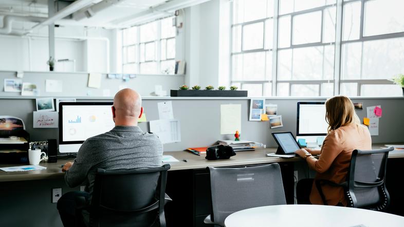 pisarna računalniki sodelavci