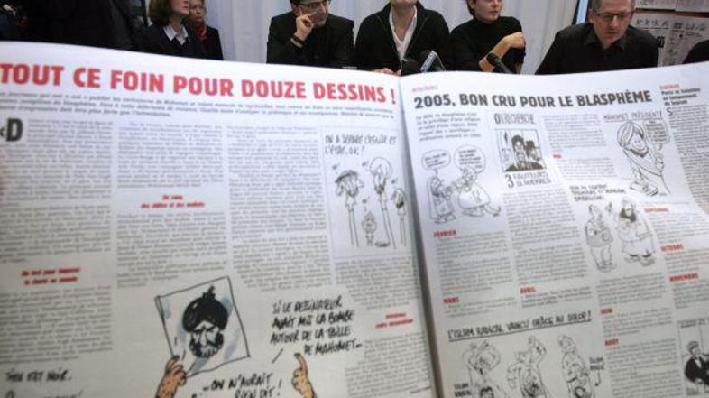 Sporne karikature Mohameda iz leta 2005 je prvi objavil časnik Jyllands Posten.