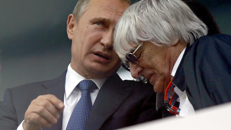 Novice: Ecclestone: Za Putina bi prestregel kroglo - Vladimir Putin in Bernie Ecclestone