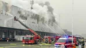 Požar skladišča v BTC v Ljubljani
