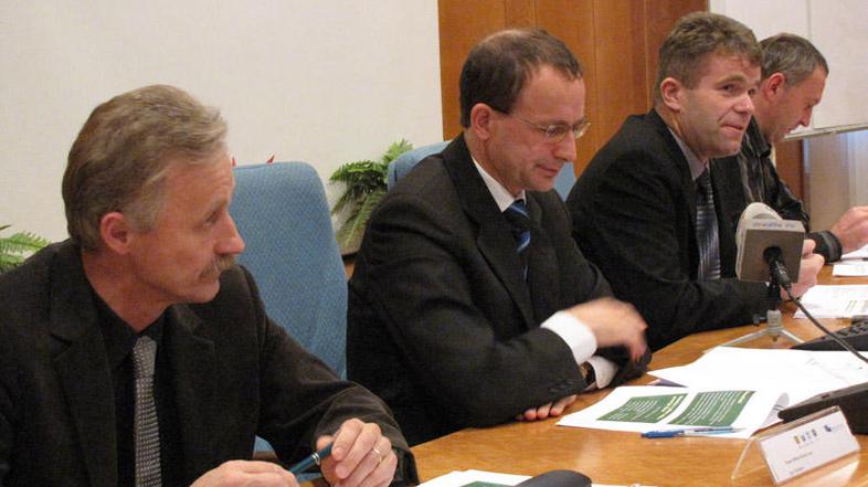 Župani na Loškem: Mihael Prevc, Železniki, Igor Draksler Škofja Loka, in Milan Č