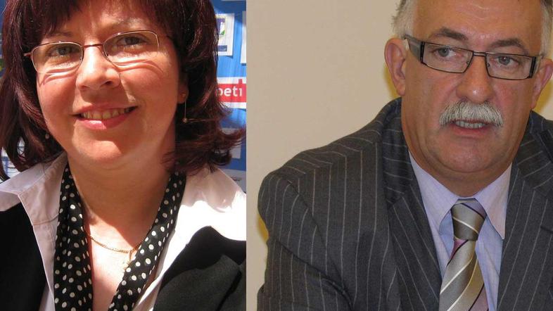 Župan Franc Hudoklin (na fotografiji desno) pravi, da mu županja Bernardka Krnc 