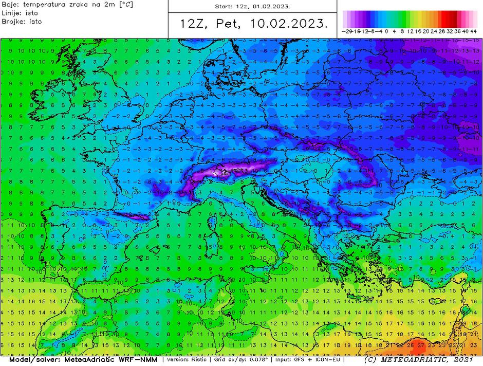 vreme sneg temperature napoved | Avtor: zajem zaslona