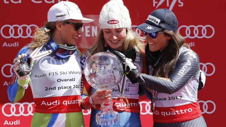 ilka štuhec, mikaela shiffrin, sofia goggia