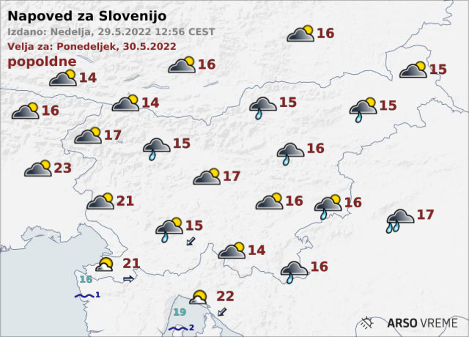 Vreme Arso | Avtor: Arso/meteo.si