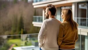 okno, par, stanovanje, balkon