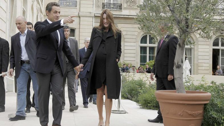 Carla Bruni in Nicolas Sarkozy