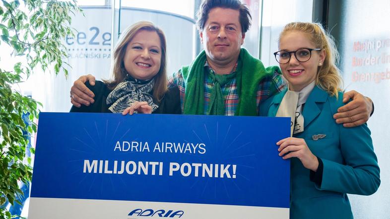 Milijonti potnik Adrie Airways Tilen Klevišar