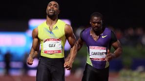 Tyson Gay je v Zagrebu zanesljivo dobil tek na 100 metrov. (Foto: EPA)