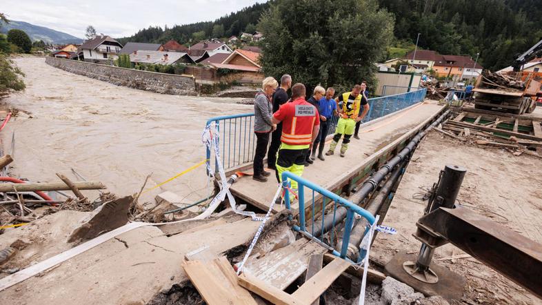 ogled leškega mostu na Prevaljah