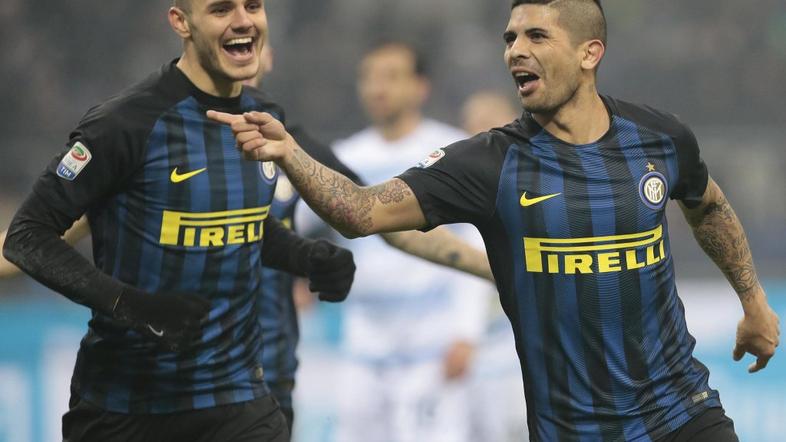 Mauro Icardi Ever Banega Inter Lazio