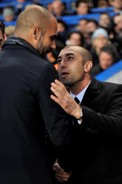 Guardiola Di Matteo Chelsea Barcelona Liga prvakov polfinale prva tekma Stamford