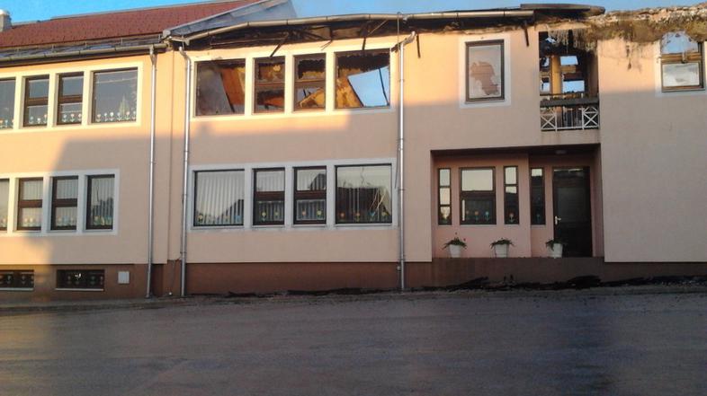 Osnovna šola stara Cerkev požar