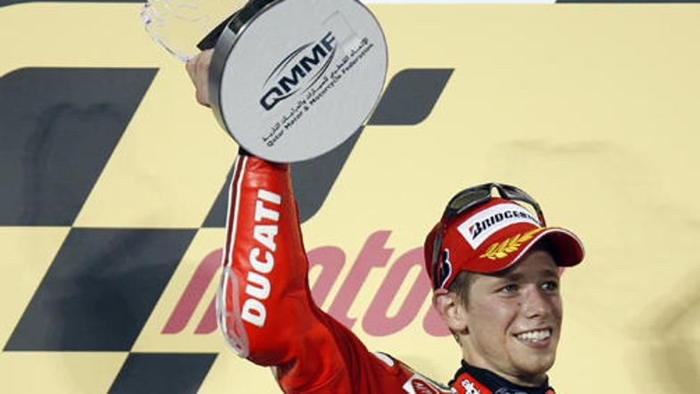 Casey Stoner je v Katarju slavil že tretjič zapored.