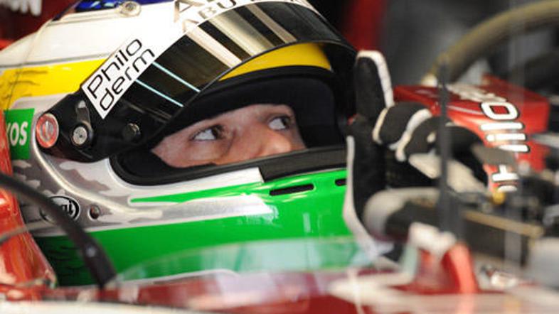 GianCarlo Fisichella na testiranjih s svojim novim moštvom Force India.