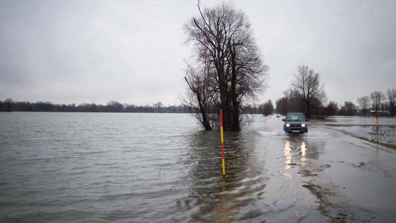 Poplavljeno območje Ljubljanskega barja.