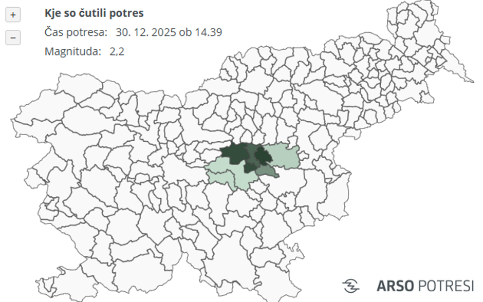 Potres | Avtor: ARSO