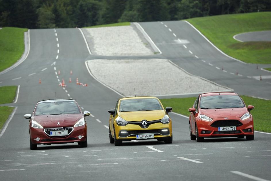 Renault clio RS, Peugeot 208 GTi, Ford fiesta ST