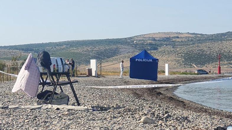 Umor na plaži pri kraju Soline