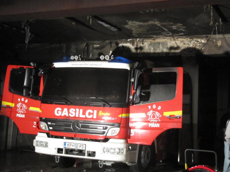 Požar v gasilskem domu