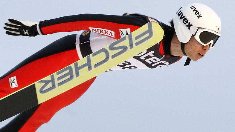 Japonski skakalec je bil v Einsiedelnu spet najdaljši. (Foto: Reuters)